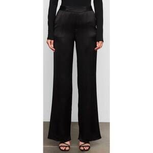 NEW BAILEY 44 angel hammered satin evening pant in black